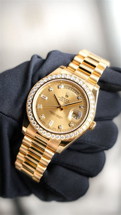 rolex womens day date gold|rolex day date 41mm gold.